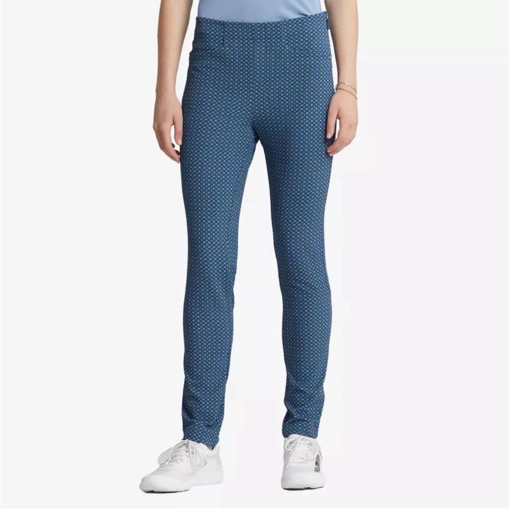 RLX Ralph Lauren Golf Pants 4 Blue Diamond Print Stretch Slim Stretch Polka Dot